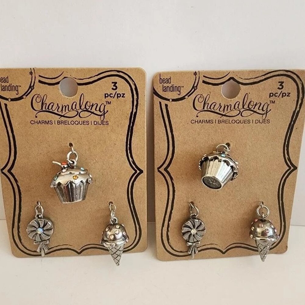 Bead Landing Charmalong Rhinestone Dangle Charm Pendants, Jewelry Making Charms